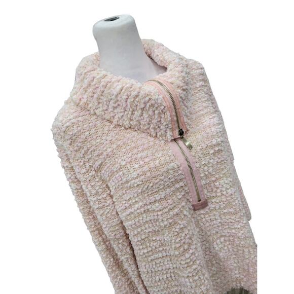 Soft Surroundings Pink Quarter-Zip Pullover Sweater – Women's Large - Picture 12 of 15